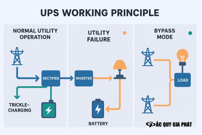 Nguyên lý hoạt động của UPS