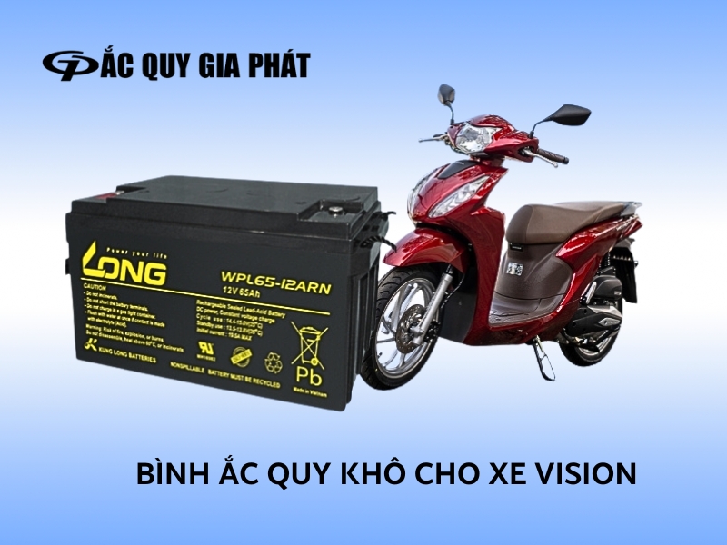 Loại bình ắc quy khô VRLA chất lượng cao cho xe Vision