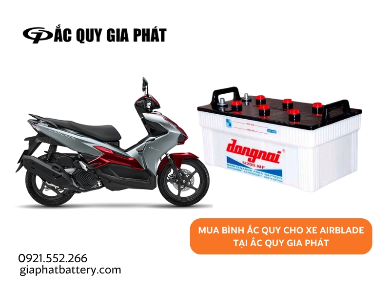 Dịch vụ thay ắc quy xe Airblade tận nơi chuyên nghiệp tại Ắc Quy Gia Phát