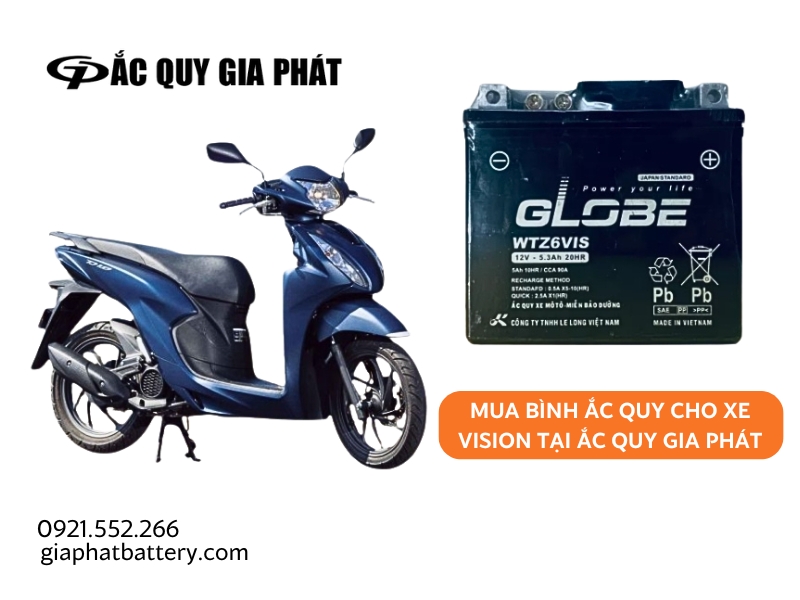 Dịch vụ thay ắc quy xe Vision tận nơi chuyên nghiệp tại Ắc Quy Gia Phát