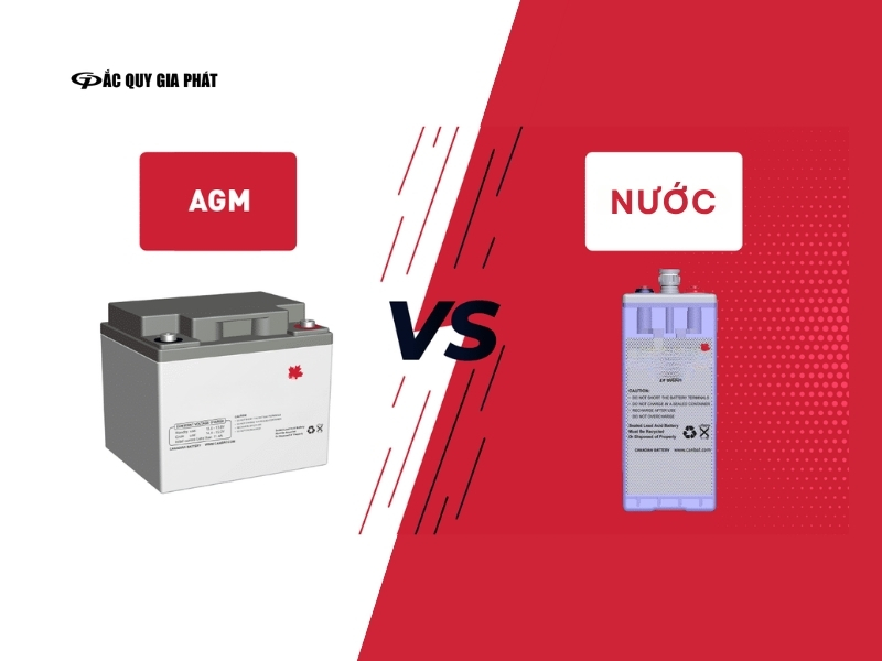 So sánh ắc quy AGM và Ắc quy nước