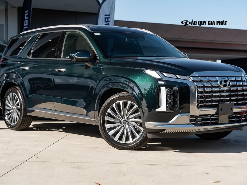 Xe màu xanh lục Hyundai Palisade