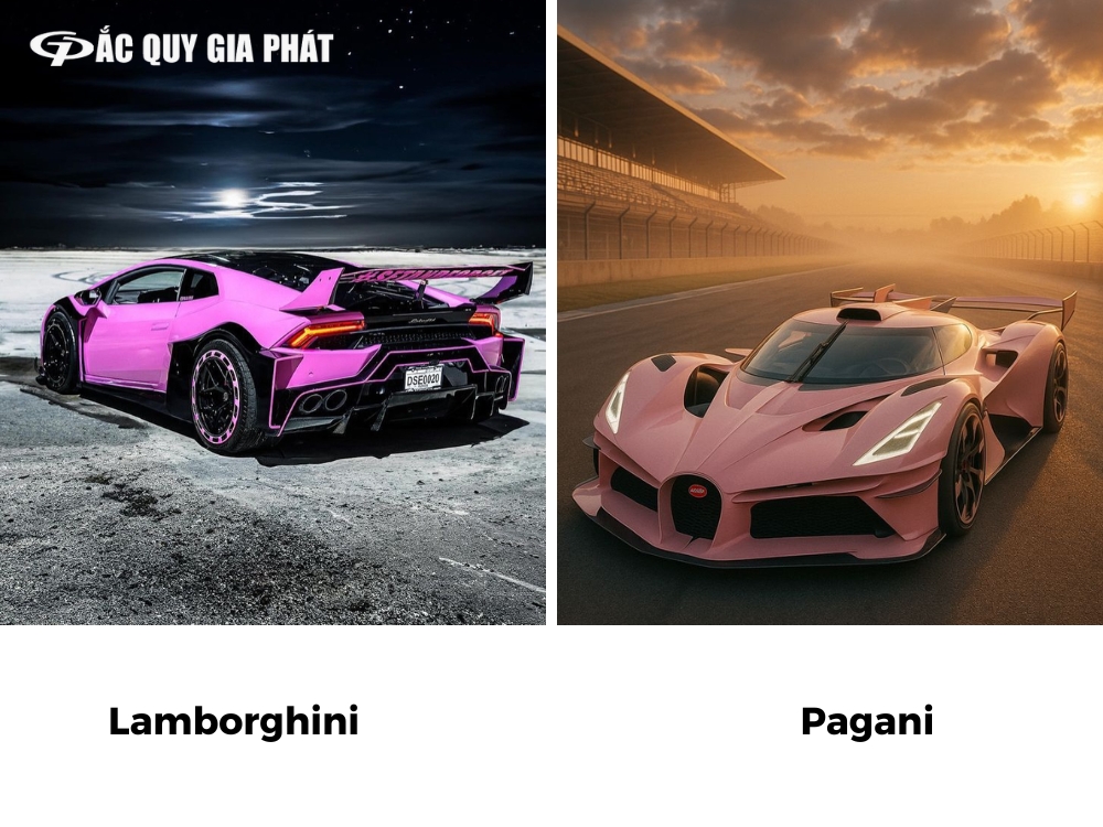 Siêu xe Lamborghini & Pagani màu hồng thường là các bản độ độc nhất