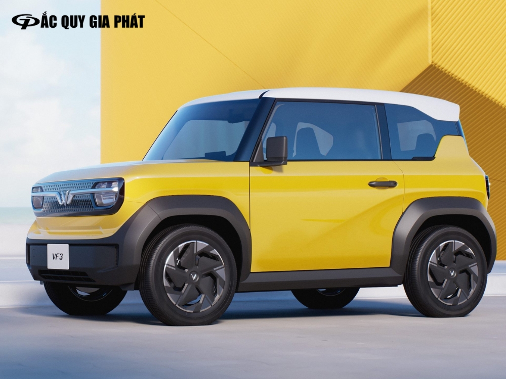 VinFast VF3 màu vàng là mẫu mini-eSUV biểu tượng của tập đoàn Vingroup