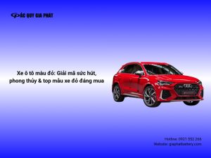 Mẫu xe ô tô màu đỏ đẹp được yêu thích nhất