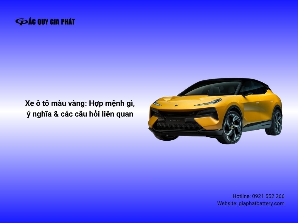 Mẫu xe ô tô màu vàng nổi bật