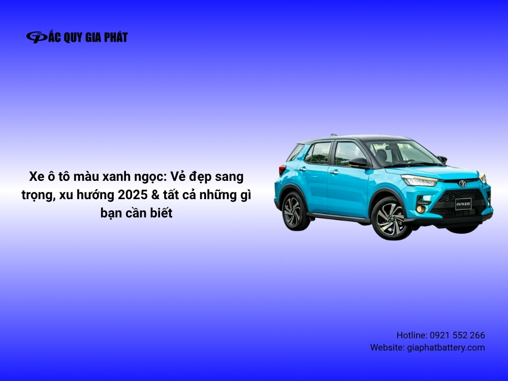 Mẫu xe ô tô màu xanh ngọc nổi bật trên thị trường