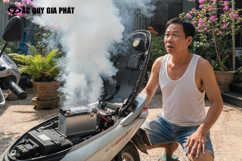 Lắp ngược cực ắc quy gây thiệt hại lớn nhất