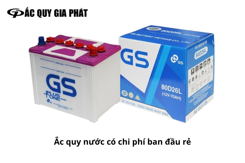 So sánh ắc quy khô và nước về chi phí